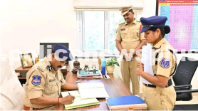 Police Commissioner Reviews Police Station