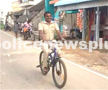 Police Inspector Patrolling by bicycle