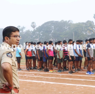 Constable Fitness Test held in Kakinada District