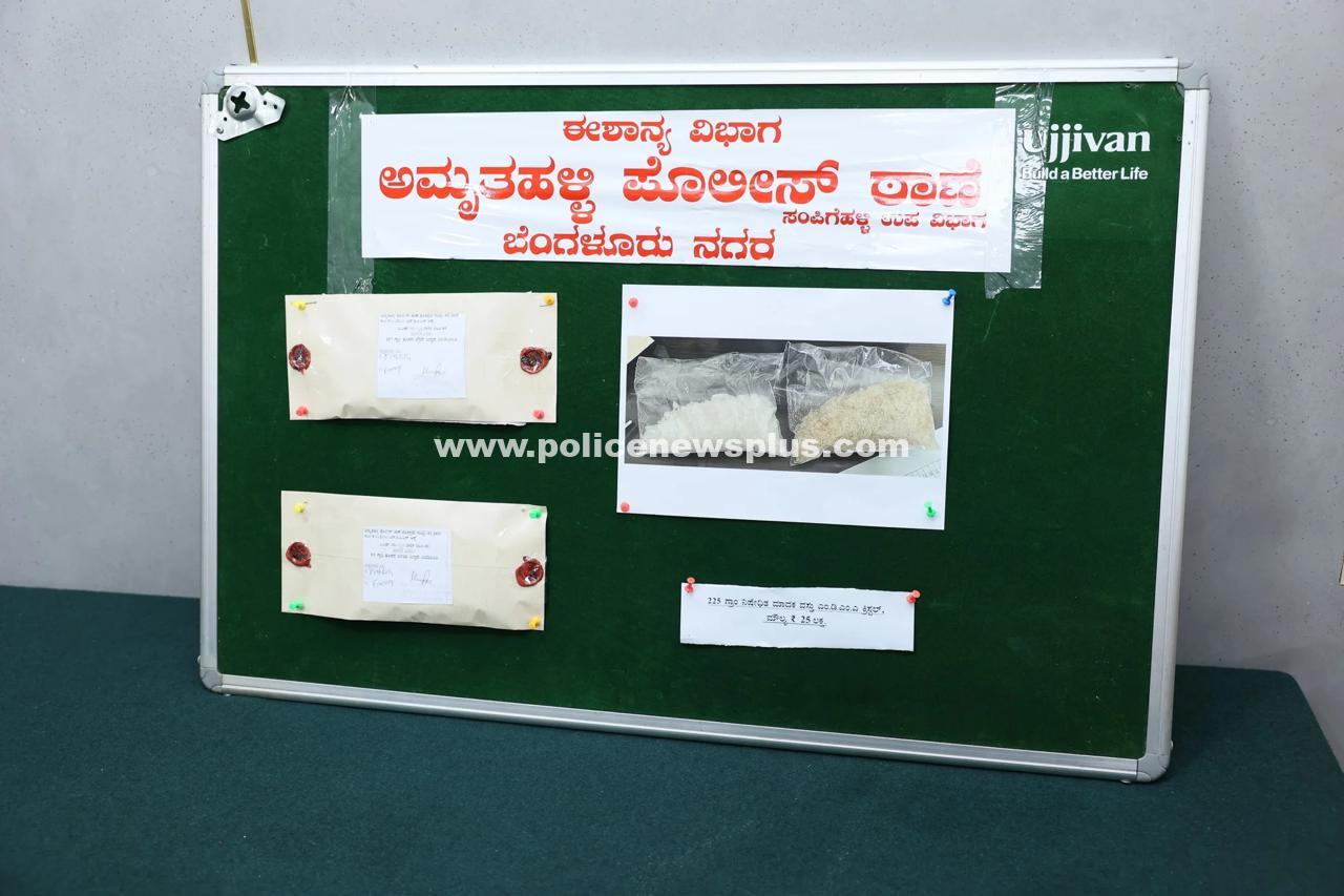 Amruthahalli Police Nab Drug Peddler, Seize ₹25 Lakh