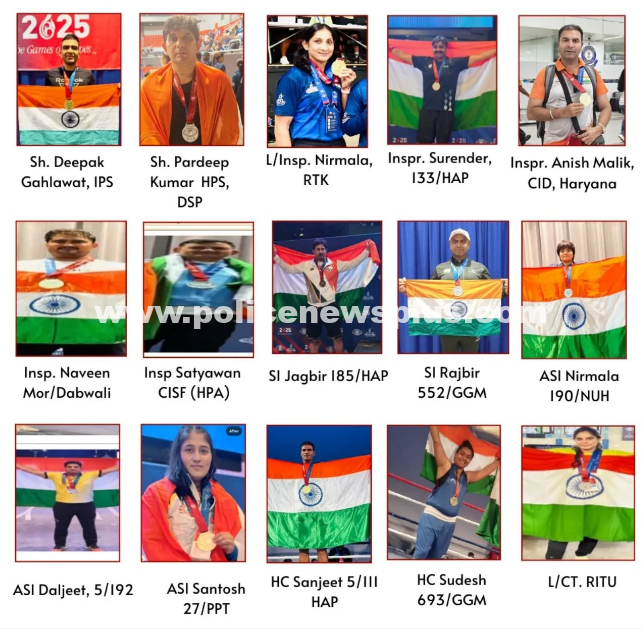 Haryana Police Win 18 Medals at World Police Games
