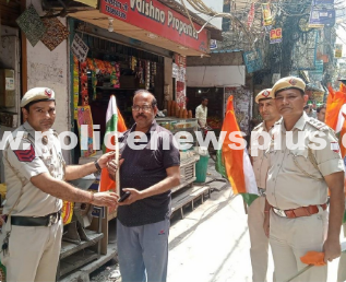 Delhi Police Promote Har Ghar Tiranga