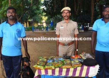 Ramanathapuram Police Seize 4.7T Tobacco with sniffer dog “Aara”
