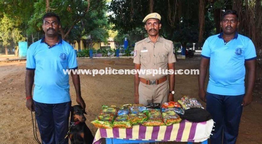 Ramanathapuram Police Seize 4.7T Tobacco with sniffer dog “Aara”