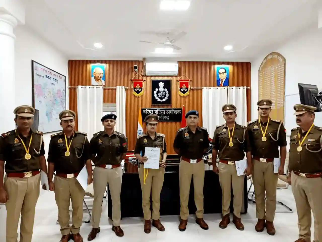 Six Sub-Inspectors Honoured in Aligarh