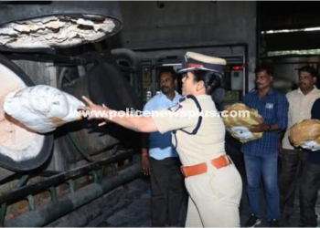 Avadi Police Destroy Seized Ganja